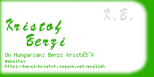 kristof berzi business card